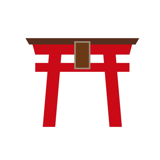 Japanese shrine sticker app icon