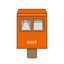 Postal stickers icon