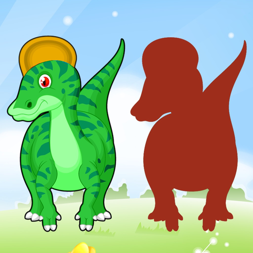 Dinosaur Drag Drop and Match Shadow Dino for kids app icon