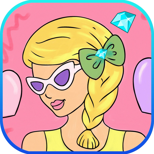Coloring game for kids With fashion app icon