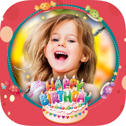 Birthday party photo frames for kids app icon