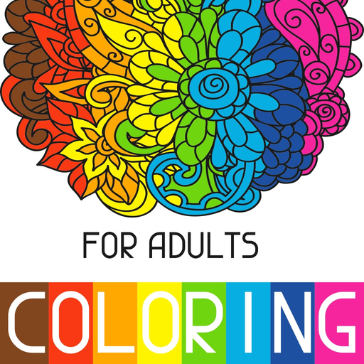 Adults Coloring Book Color Therapy for Anti-Stress app icon