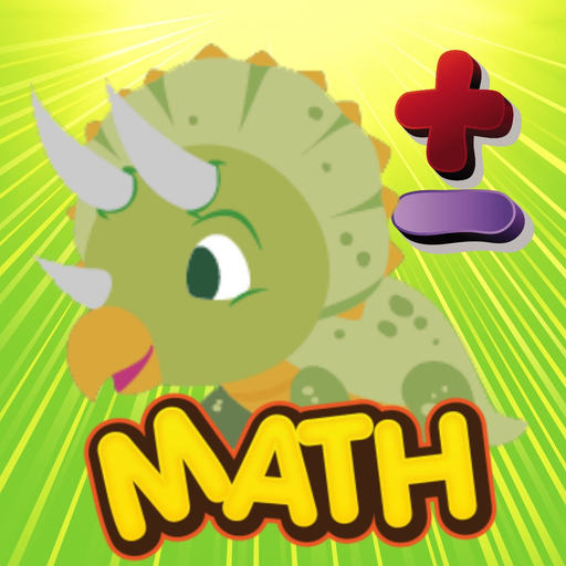 Dinosaur math learning games for kids in 1st grade app icon