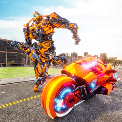 Flying Robot War: Tron Bike 3d app icon