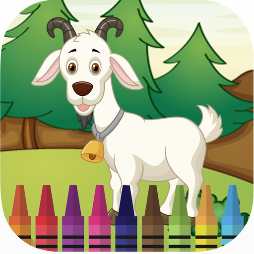 Wonder Animal safari coloring book games for kids app icon