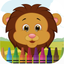 Zoo animal face coloring book for kids games icon