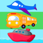 Puzzles Car, Plane , Boat - Matching Vehicle Games icon