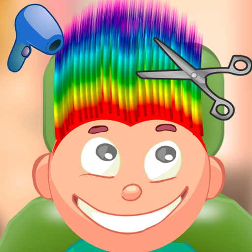 Child game / rainbow hair cut app icon