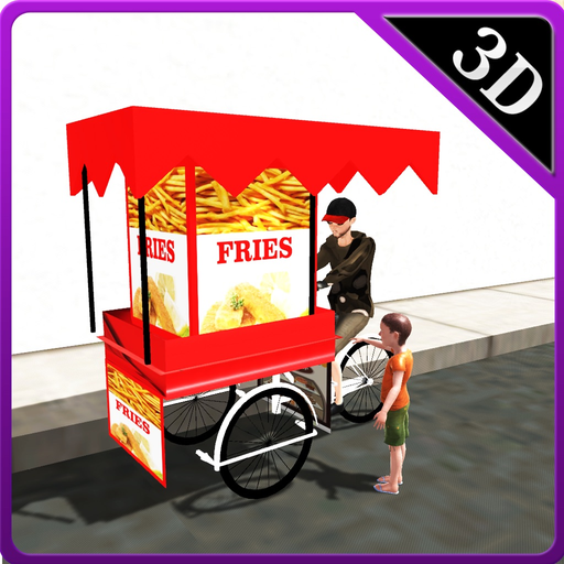 Fries Hawker Cycle & Food Delivery Rider Sim app icon