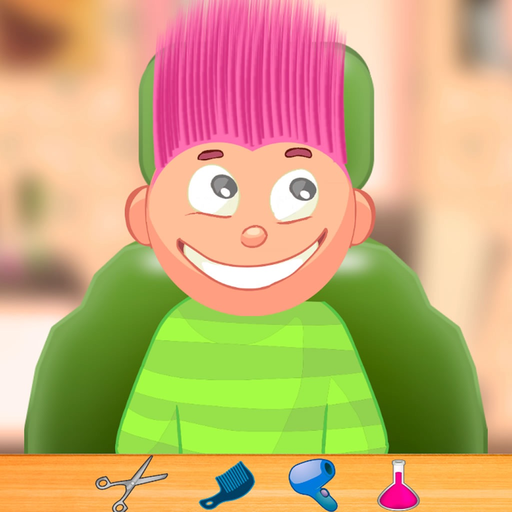 Child game / Pink hair cut app icon