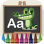 Animal ABC learning coloring book games for kids icon