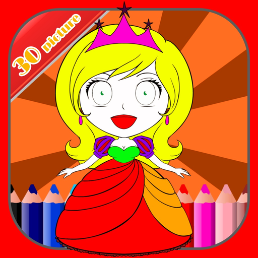 Princess Fairy and Mermaid Coloring Pages For Girl app icon