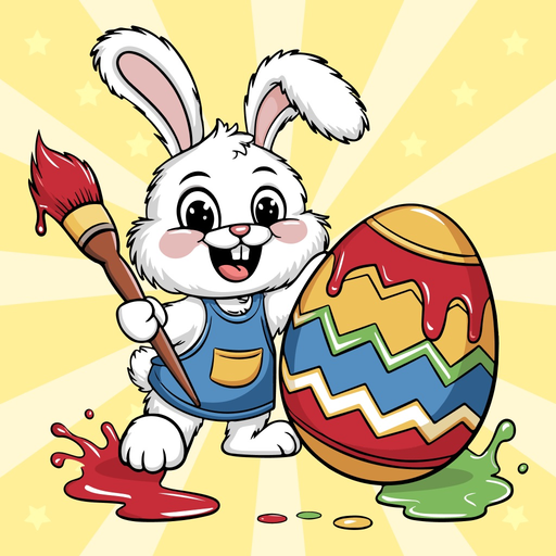 Easter eggs coloring pages for app icon