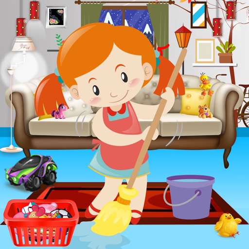 Girl Messy Home Clean Up Games app icon