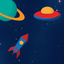 Space stickers emoji for text icon