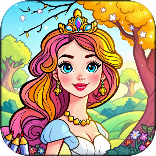 Fairy princess - coloring book app icon