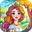 Fairy princess - coloring book icon