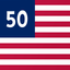 50 Flags: state flag stickers icon