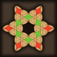 Hard Wood Puzzle. Triangle icon