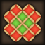 Hard Wood Puzzle. Square icon