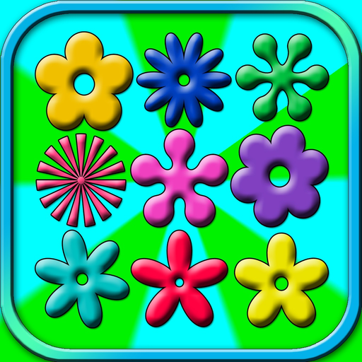 Fun Learning Flower Shapes Sorting game for kids app icon