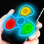 Fidget spinner neon glow icon
