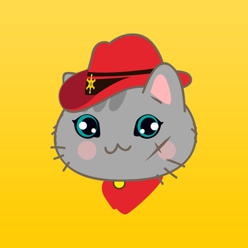 Kitty Cowboy Stickers app icon