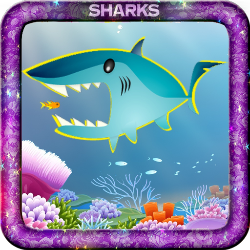Sharks and friends Match 3 puzzle game app icon