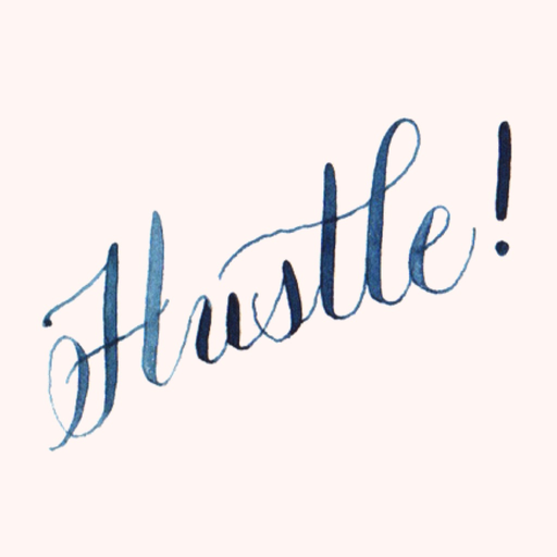 Hustle Calligraphy app icon