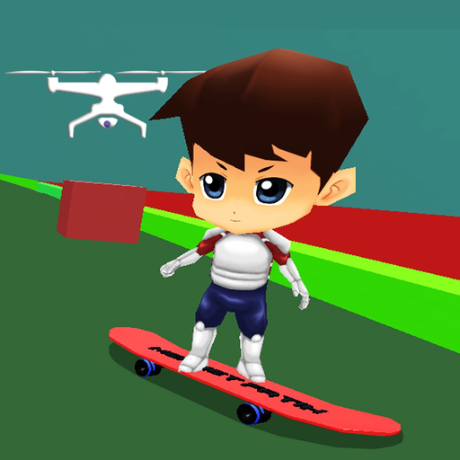 Cool skateboard game for kids: Drone Skateboarding app icon