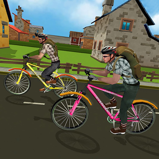 Boy School Bicycle City Race : Ride bike to School app icon