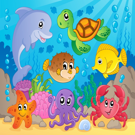 Sea Animals Puzzle Toddlers Learning Games app icon