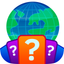 Geography quiz world countries, flags and capitals icon