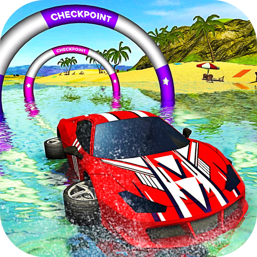Floating Water Car Driving - Beach Surfing Racing app icon
