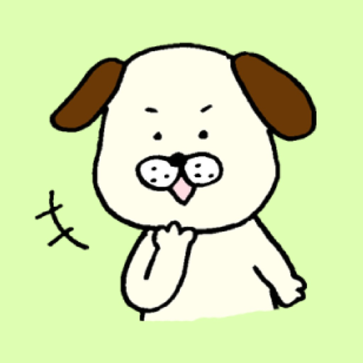Reaction of a dog app icon