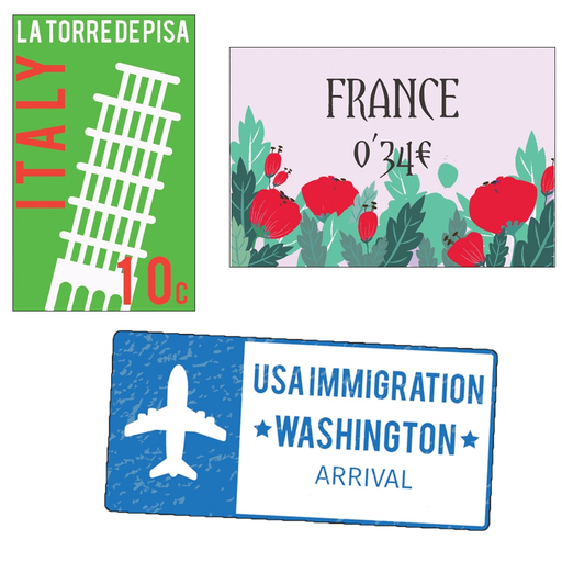 Country & City stamps stickers app icon