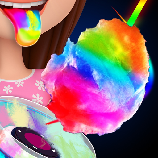 Rainbow Unicorn Glowing Cotton Candy! Fair Food app icon