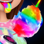 Rainbow Unicorn Glowing Cotton Candy! Fair Food icon