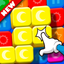 Toy cubes collapse: Tap crunch icon