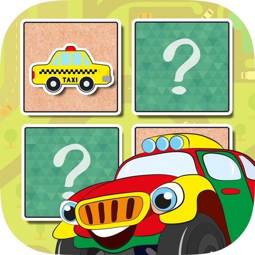 Cars find the Pairs learning game app icon
