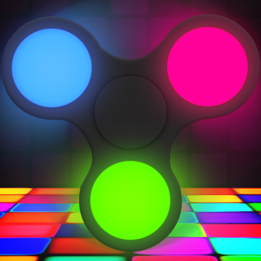 Fidget Spinner Wheel Simulator - Neon Glow Toy app icon