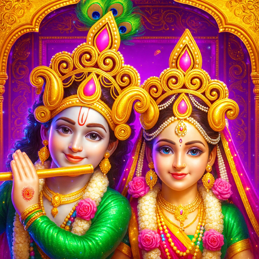 Lord Radha Krishna Live Temple app icon