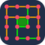 Dots & Boxes -Retro board game icon