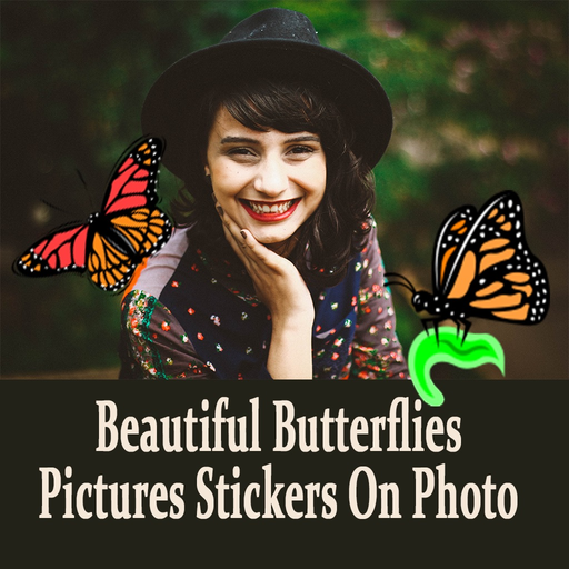 Beautiful Butterflies Pictures Stickers On Photo app icon