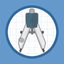 Compass Note - draw circle icon