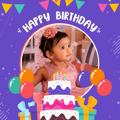 Birthday Frames & Card Maker app icon