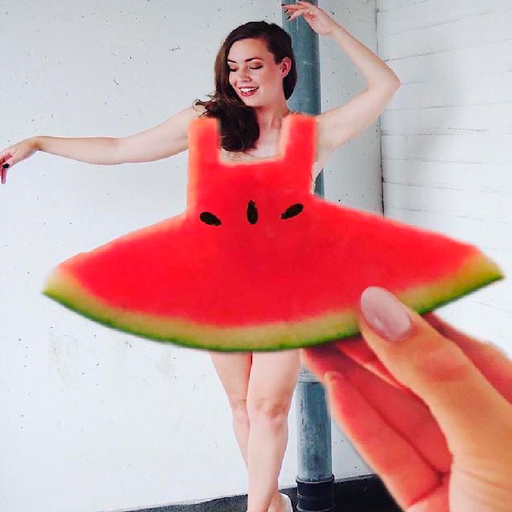 Watermelon dress stickers app icon