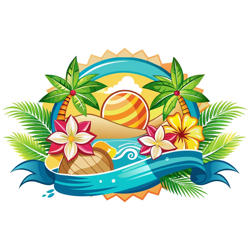 Blue Hawaii Fantasy Stickers app icon