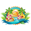 Blue Hawaii Fantasy Stickers icon