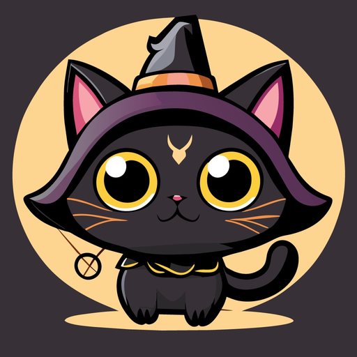 Black Cat Sticker for iMessage app icon